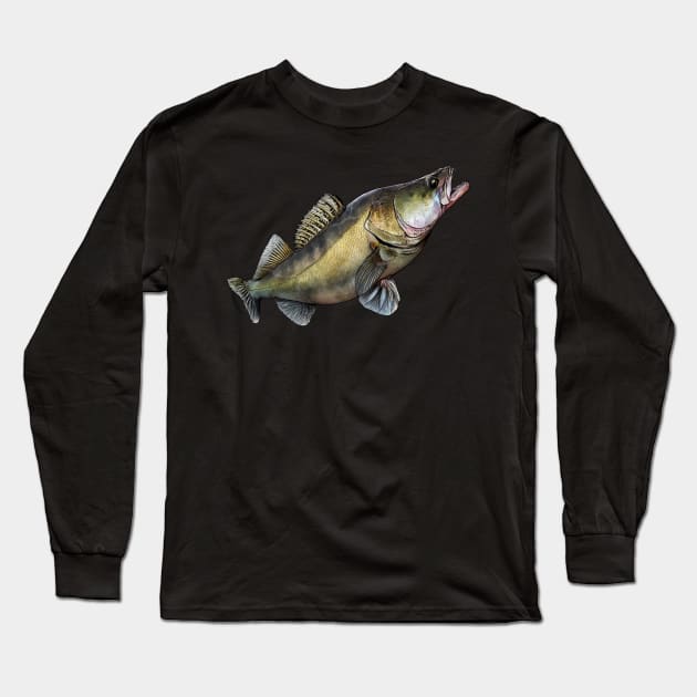 Walleye Long Sleeve T-Shirt by Sandarmi